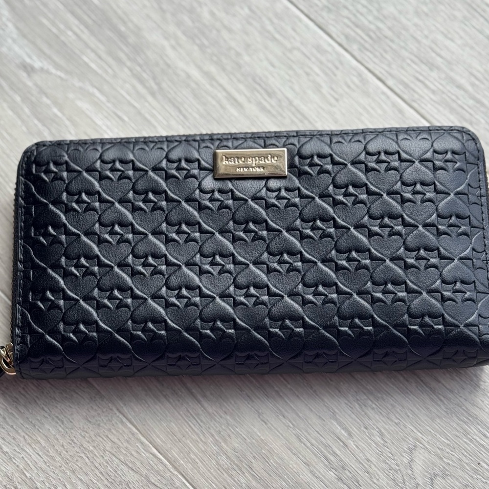Kate Spade Black Embossed Wallet